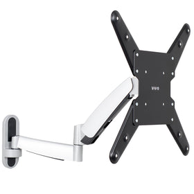 VIVO front view of full TV wall mount showing clean silver finish and sturdy bracket benefit