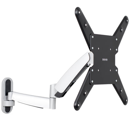 VIVO front view of full TV wall mount showing clean silver finish and sturdy bracket benefit