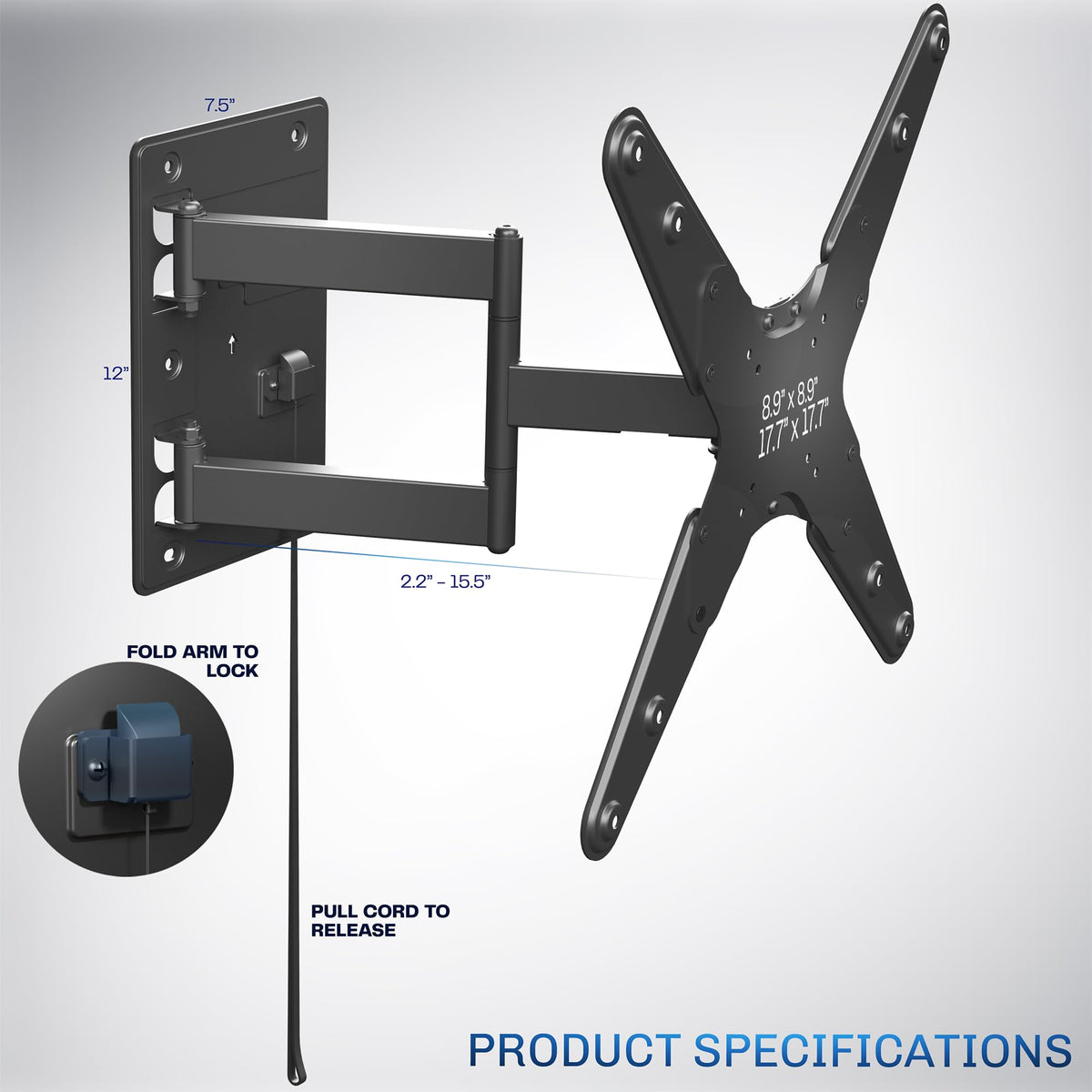 VIVO mounted TV inside an RV living area showing flexible viewing and space-saving benefit