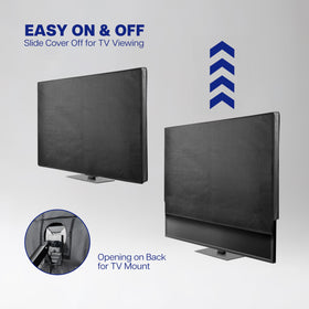 VIVO cover on mounted TV outdoors illustrating weather protection benefit