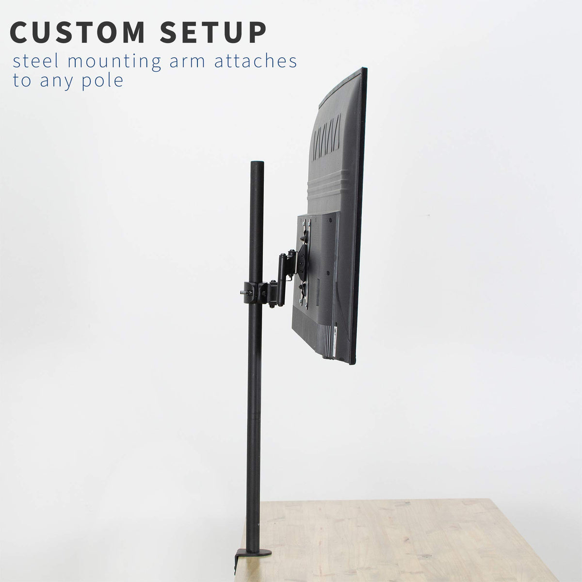 VIVO mount demonstrating tilt and swivel movement for improved viewing flexibility