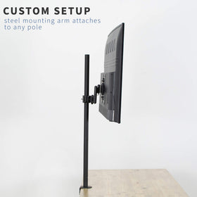 VIVO mount demonstrating tilt and swivel movement for improved viewing flexibility