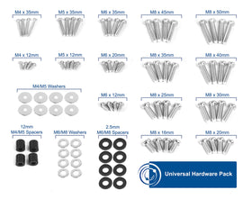 VIVO close-up of screws and washers demonstrating sturdy steel construction