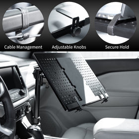 VIVO Single Laptop Car Mount tray-ventilation emphasizes airflow for cooling during long drives