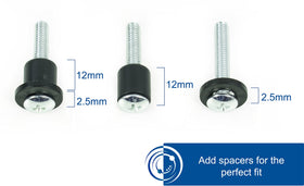 VIVO spacers and labels top-down view showing organized selection for fast installation