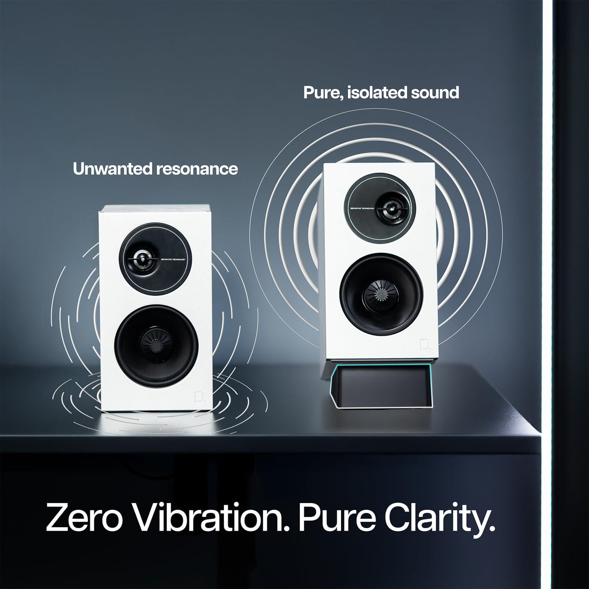 VIVO STAND-SP2A-M bookshelf-compatible design supports various speakers