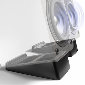 VIVO STAND-SP2A-S top view shows compact desktop speaker stands for tight desks