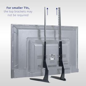 Tabletop TV base ideal for versatile media setups.