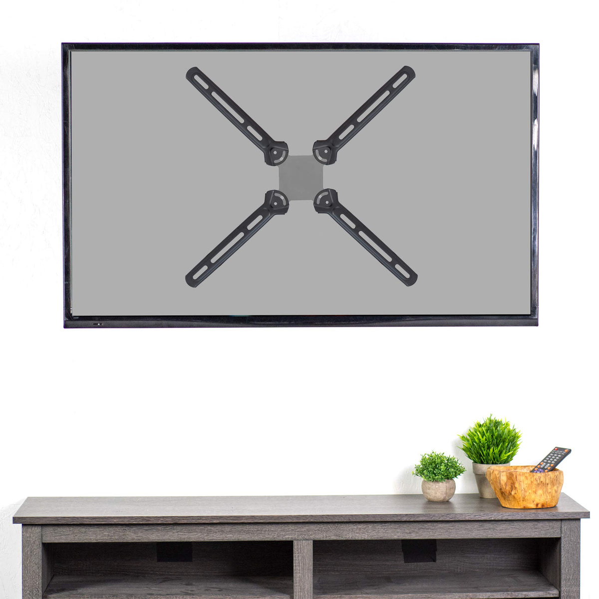 Sturdy VIVO plate handles up to 99 lbs for larger screens
