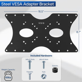 VIVO Steel VESA adapter plate back view ready for mounting.