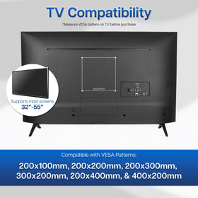 VIVO Steel VESA adapter plate installed on TV demonstrates secure fit.