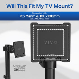 VIVO Steel VESA adapter plate side profile highlights slim design.