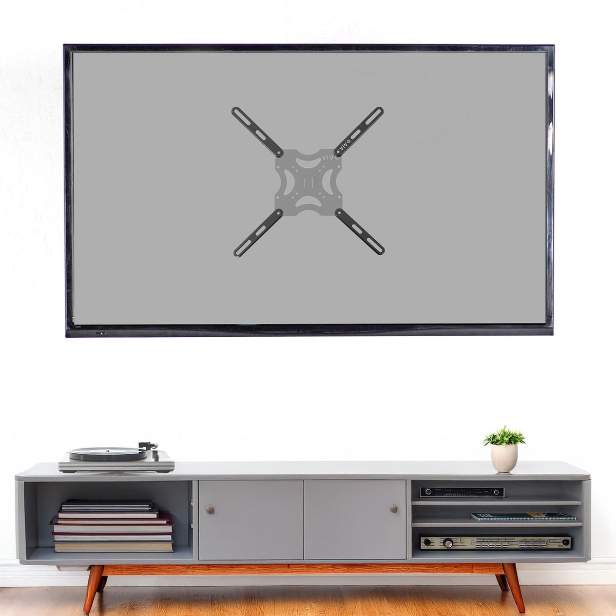 VIVO steel VESA extension brackets plate design emphasizes sturdy steel construction.