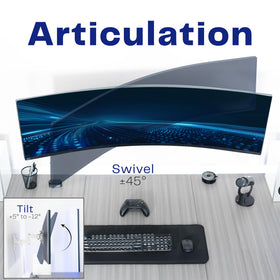 VIVO heavy-duty steel construction supports robust ultrawide setups.