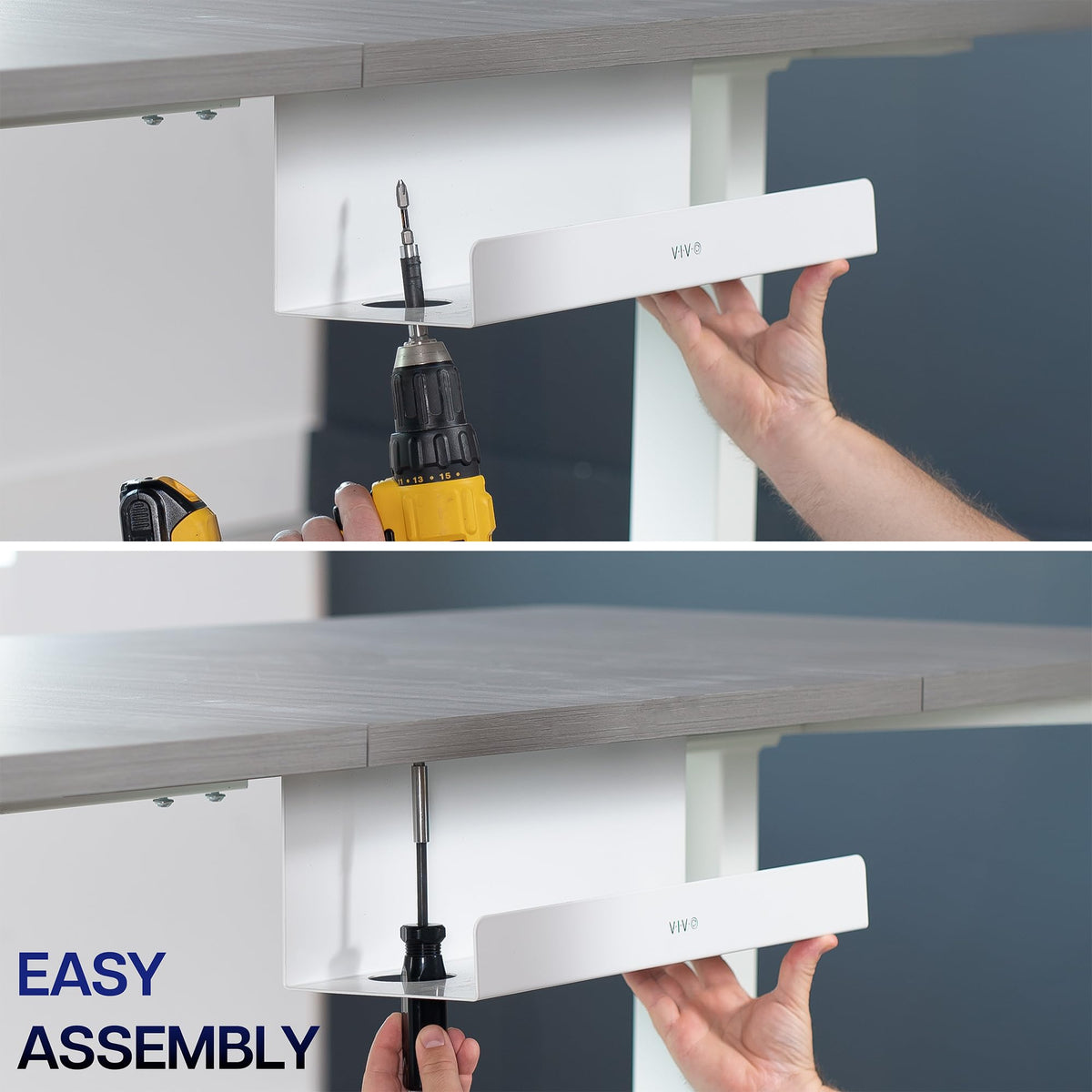 VIVO tray lifestyle home office scene delivering neater desk aesthetics