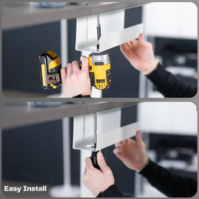 VIVO tray supporting multiple cables and adapters for reliable weight support