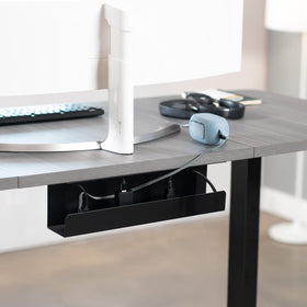 VIVO under-desk mount with 11-inch spacing secures the tray neatly.
