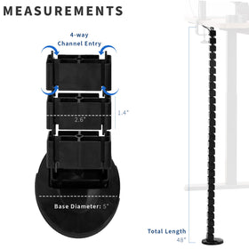 VIVO Vertebrae block system base provides stable cable organization