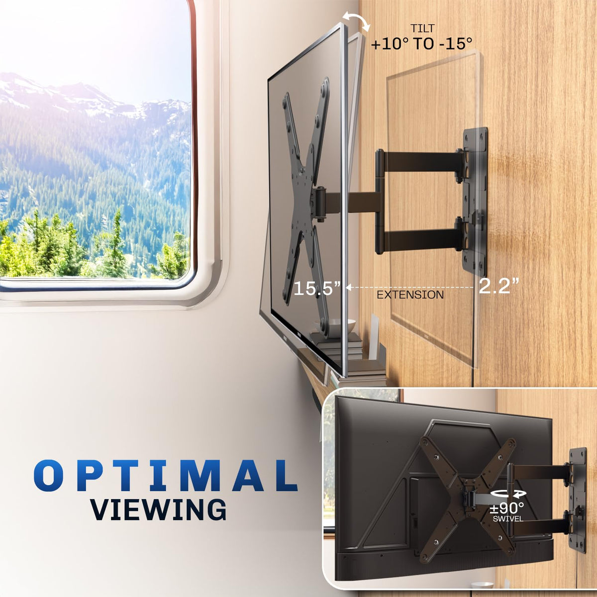 VIVO detachable VESA plate closeup showing easy mount and simplified TV removal benefit
