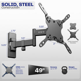 VIVO close-up of steel bracket highlighting heavy-duty construction and secure hold