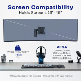 VIVO demonstrating tilt adjustment to reduce glare and optimize viewing comfort