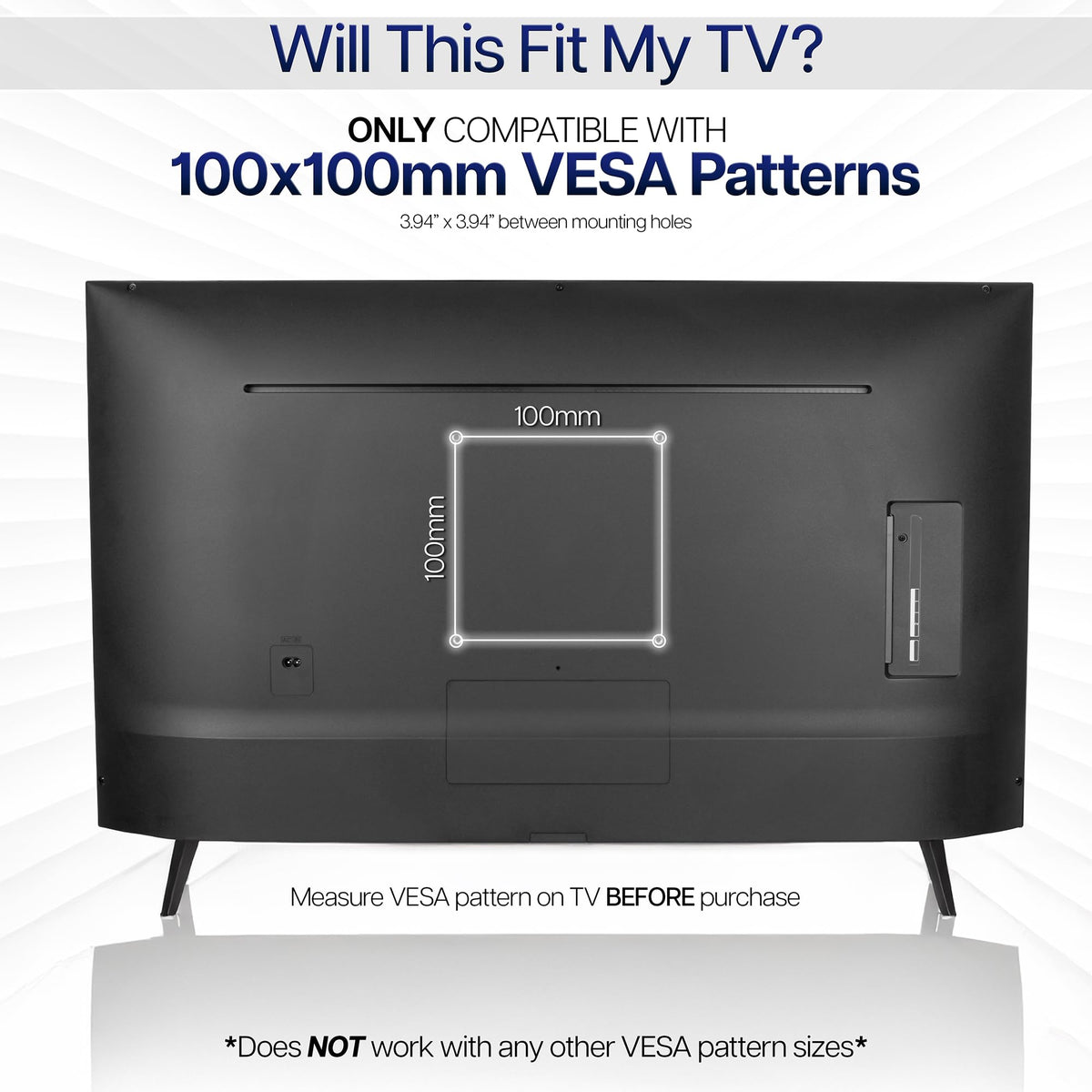 VIVO VWRV1 low-profile wall bracket keeps TV close to wall for space-saving.