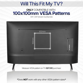 VIVO VWRV1 low-profile wall bracket keeps TV close to wall for space-saving.
