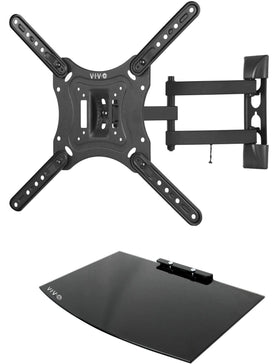 VIVO front view mounted TV showing sleek wall profile and tidy setup benefit