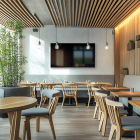 Sturdy steel construction ensures reliable support for large televisions.