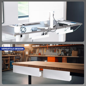 VIVO white tray in home desk setup enhancing a clean modern aesthetic