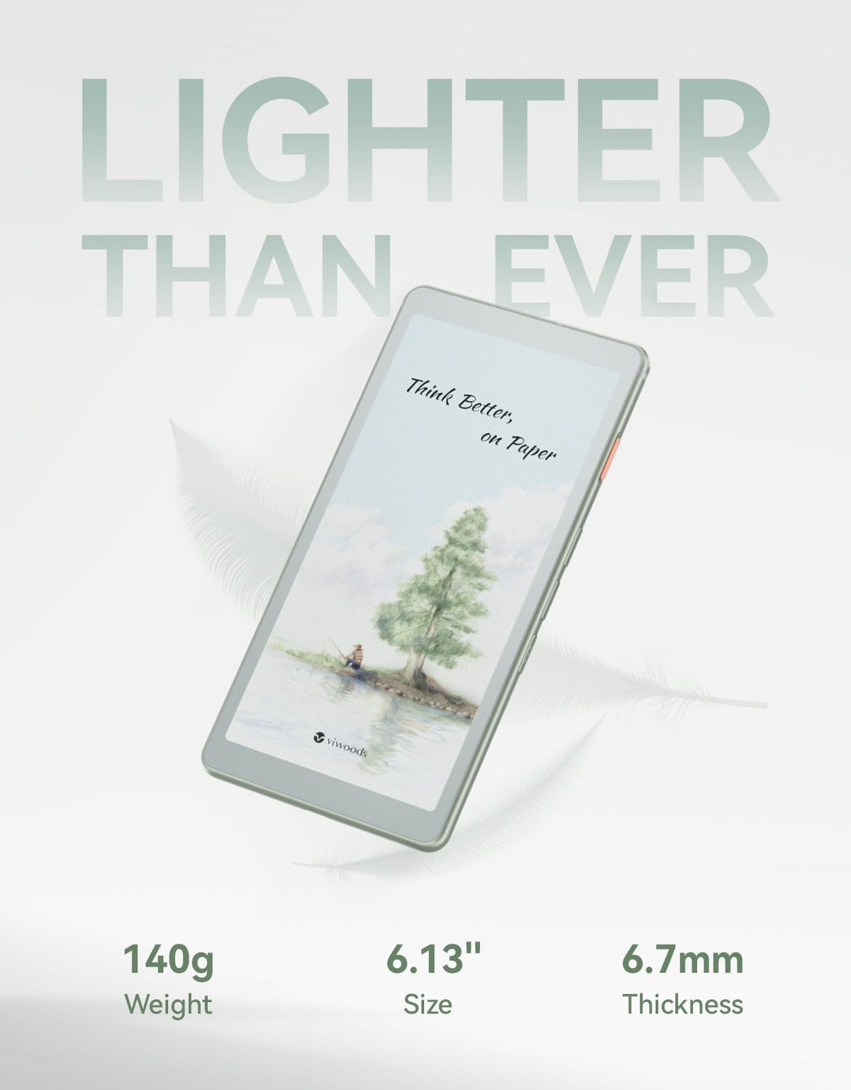 VIWOODS AiPaper Reader C 6.13-inch screen enables portable reading