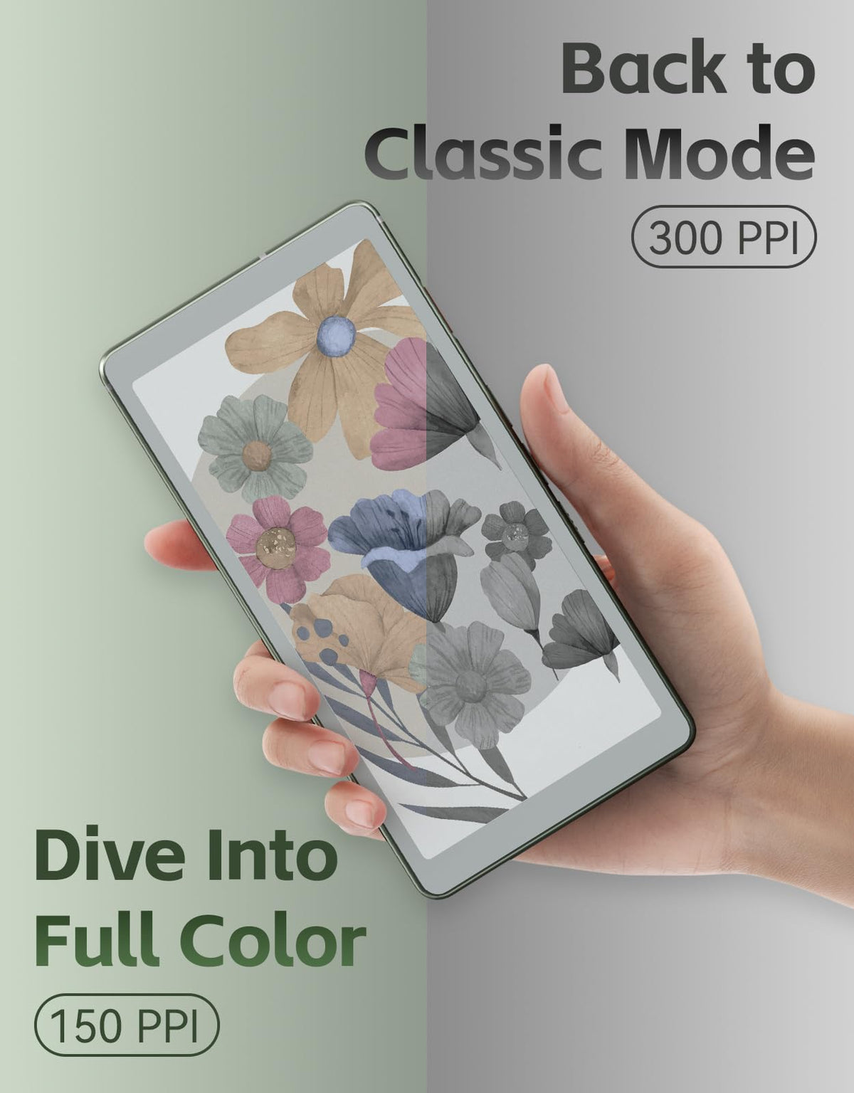 VIWOODS AiPaper Reader C adjustable warm and cool light for any setting