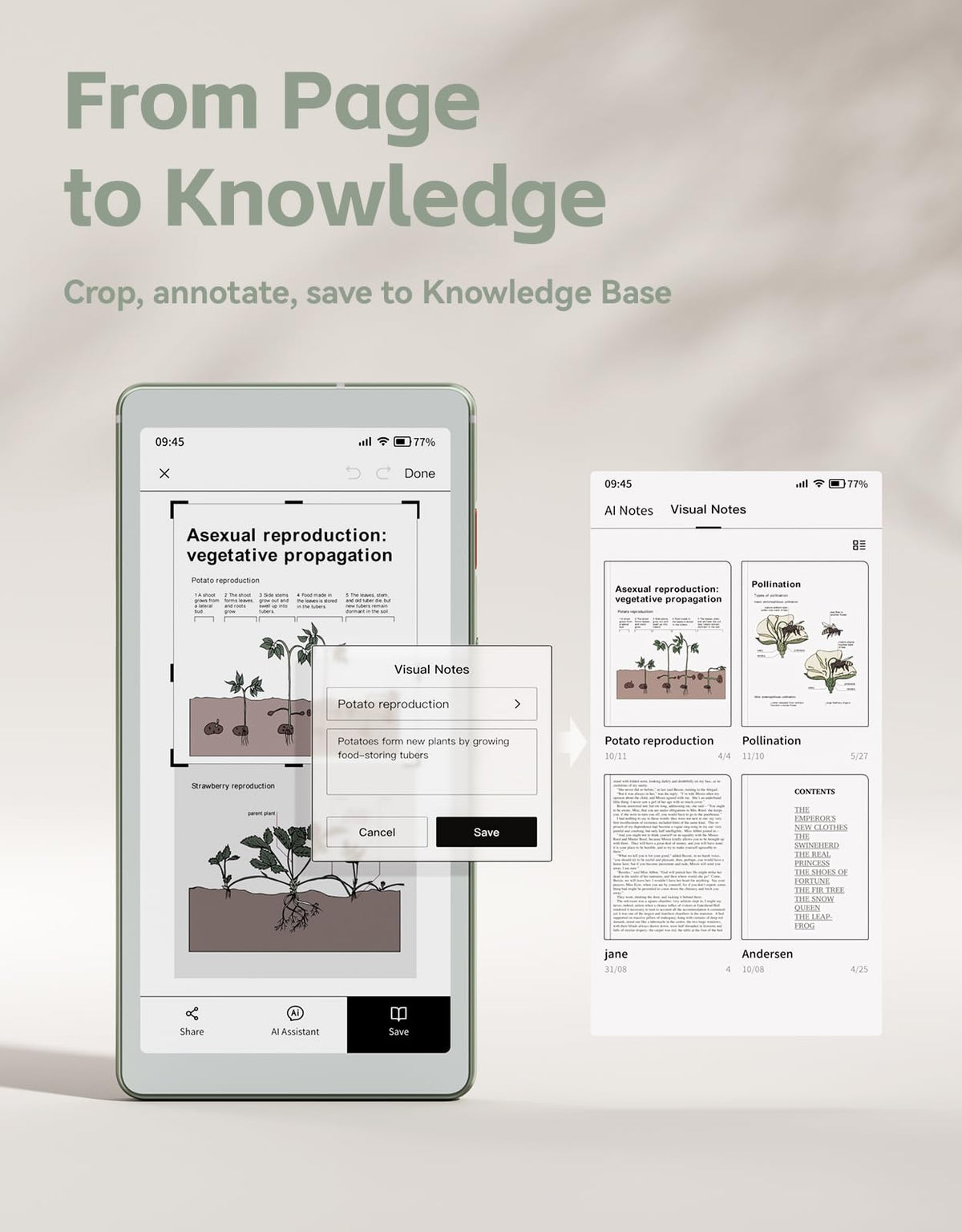 VIWOODS AiPaper Reader C personal knowledge library saves insights for later
