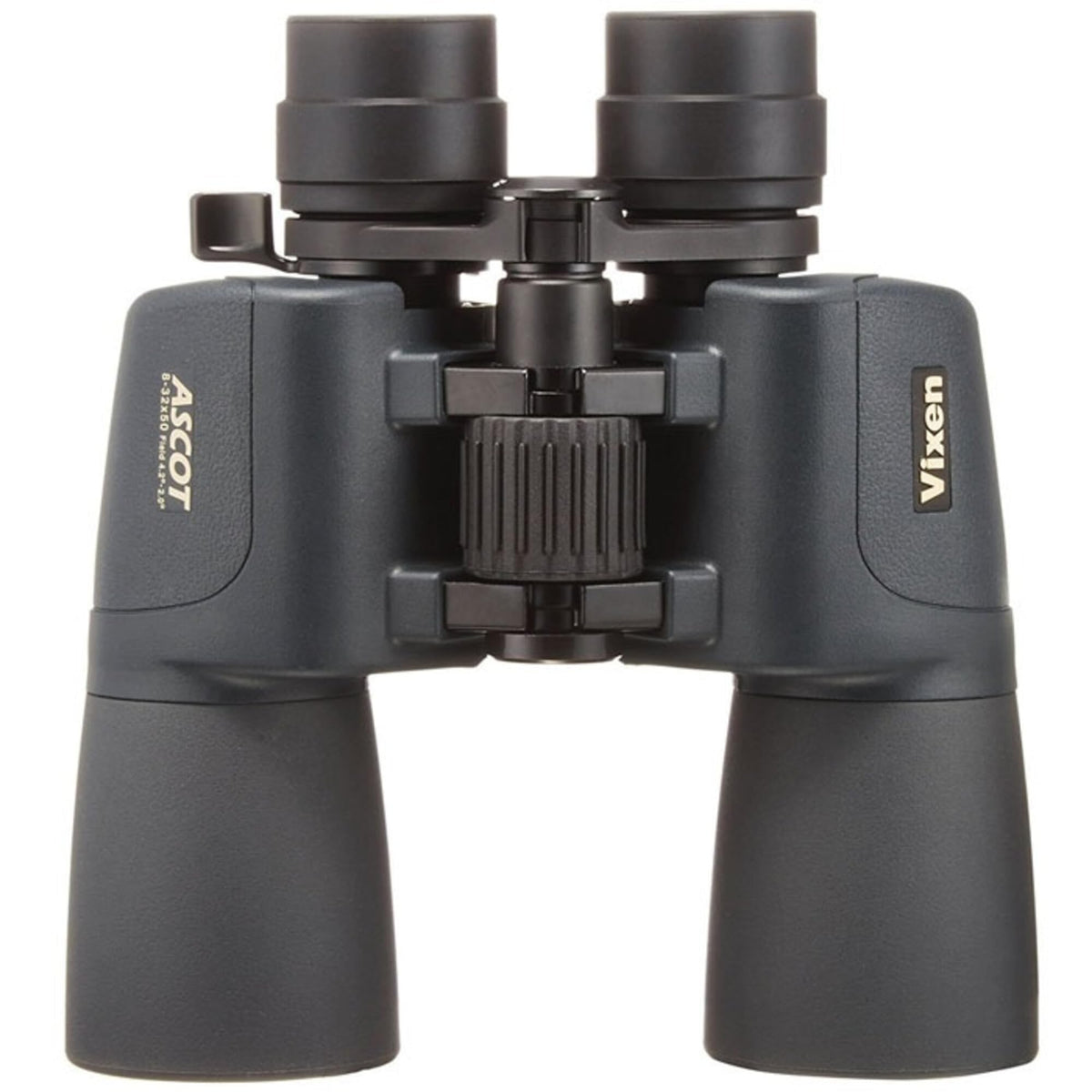 Vixen Ascot 8-32x50 CF binoculars front angle, clear zoom for distant scenery.