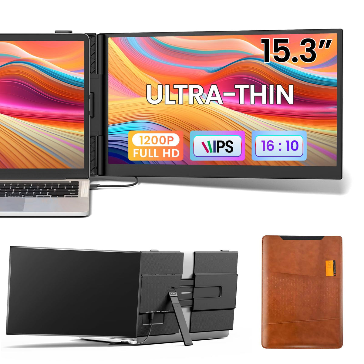 Vixtan laptop screen extender shows ultra-slim design for travel setup