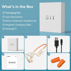 viyawise B11 packaging with earplugs manual and accessories included