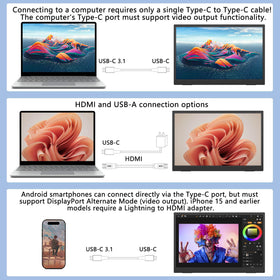 Viyivwine anti-glare IPS panel reduces reflections for outdoor and indoor viewing.