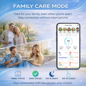 VIYONA ring family sharing screen showing shared health insights