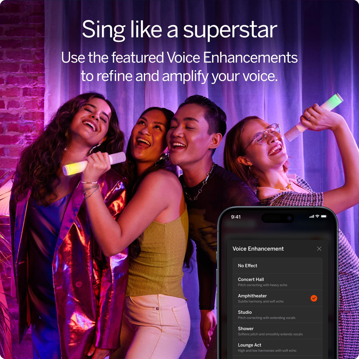 VIZIO MicMe 6 Voice Enhancements tailor vocal effects.