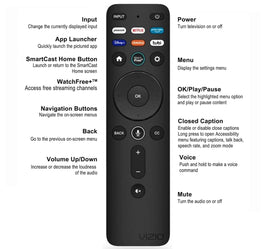 VIZIO XRT260 back view showing compatibility label