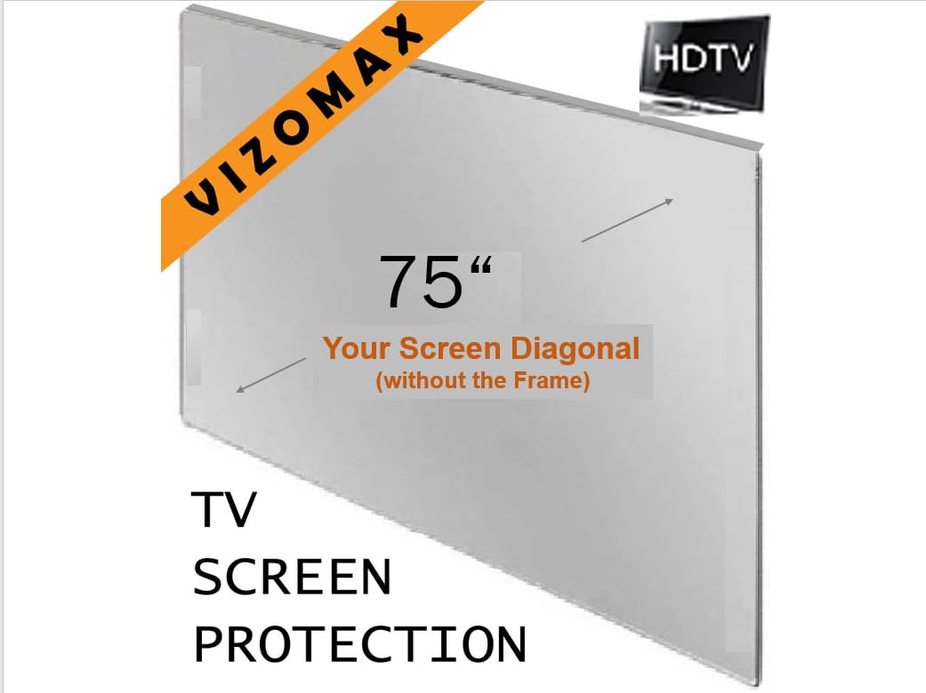 Vizomax 75-inch protector edge-fit ensuring seamless TV protection