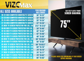 Vizomax 85-86 inch TV protector 100-percent-clear maintains HD clarity while remaining unobtrusive.