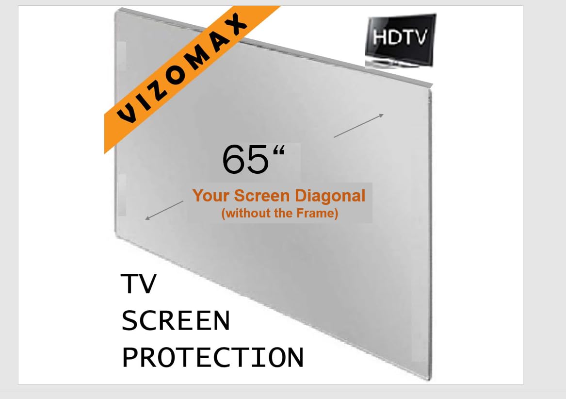 Vizomax clear 65-inch TV screen protector maintains crisp picture