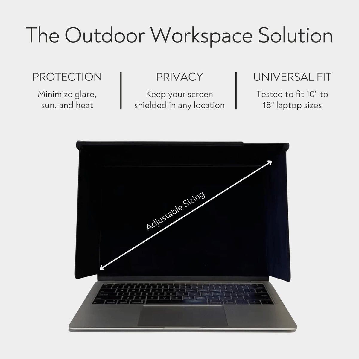 The Outdoor Workplace VIZOR foam contact close-up protecting laptop finish