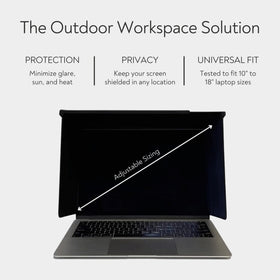 The Outdoor Workplace VIZOR foam contact close-up protecting laptop finish
