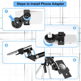 VJJB telescope held in hand to show compact scale and travel convenience