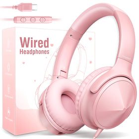 VkingMoR front view pink headphones showing design and comfort