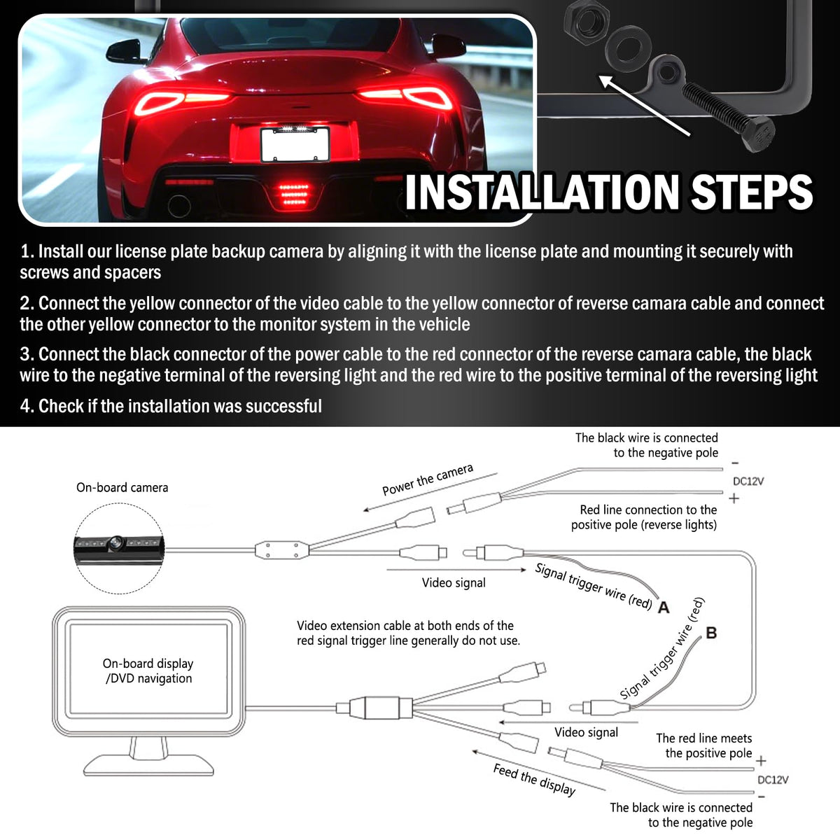VKQTS installation kit includes hardware for quick, secure mounting.