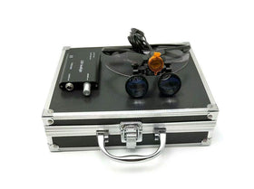 VKWE front view of binocular loupes showing frame and optics for precise work