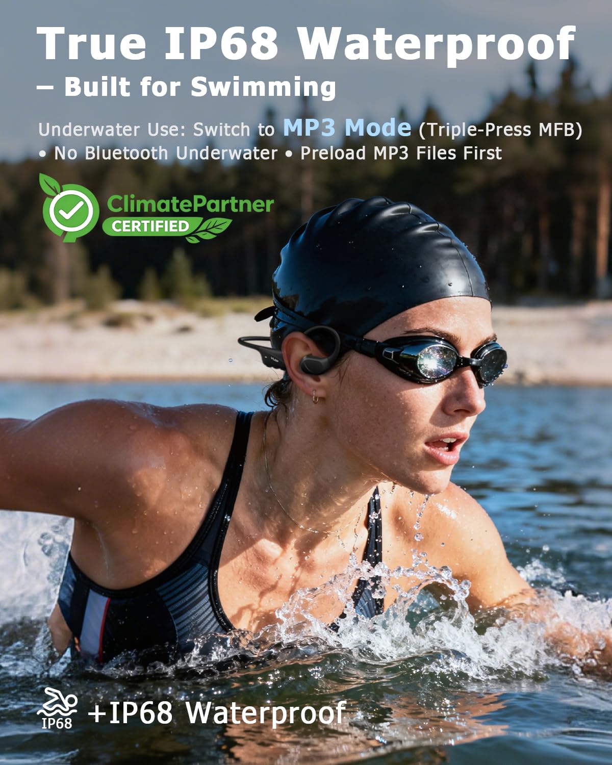 VLOP open-ear design keeps you aware during outdoor runs.